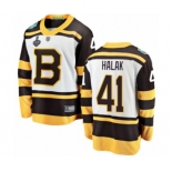 Men's Boston Bruins #41 Jaroslav Halak White Winter Classic Fanatics Branded Breakaway 2019 Stanley Cup Final Bound Hockey Jersey