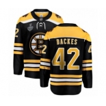 Men's Boston Bruins #42 David Backes Authentic Black Home Fanatics Branded Breakaway 2019 Stanley Cup Final Bound Hockey Jersey