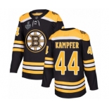 Men's Boston Bruins #44 Steven Kampfer Authentic Black Home 2019 Stanley Cup Final Bound Hockey Jersey