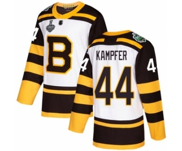 Men's Boston Bruins #44 Steven Kampfer Authentic White Winter Classic 2019 Stanley Cup Final Bound Hockey Jersey