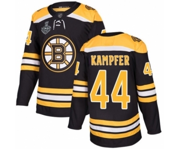 Men's Boston Bruins #44 Steven Kampfer Premier Black Home 2019 Stanley Cup Final Bound Hockey Jersey