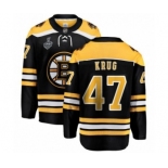 Men's Boston Bruins #47 Torey Krug Authentic Black Home Fanatics Branded Breakaway 2019 Stanley Cup Final Bound Hockey Jersey