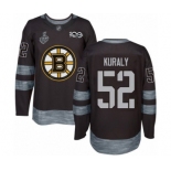 Men's Boston Bruins #52 Sean Kuraly Authentic Black 1917-2017 100th Anniversary 2019 Stanley Cup Final Bound Hockey Jersey