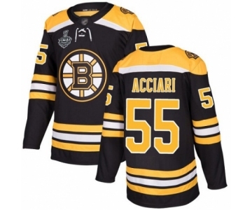 Men's Boston Bruins #55 Noel Acciari Premier Black Home 2019 Stanley Cup Final Bound Hockey Jersey