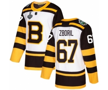 Men's Boston Bruins #67 Jakub Zboril Authentic White Winter Classic 2019 Stanley Cup Final Bound Hockey Jersey