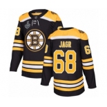 Men's Boston Bruins #68 Jaromir Jagr Authentic Black Home 2019 Stanley Cup Final Bound Hockey Jersey