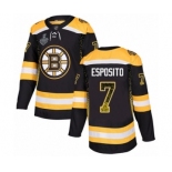 Men's Boston Bruins #7 Phil Esposito Authentic Black Drift Fashion 2019 Stanley Cup Final Bound Hockey Jersey