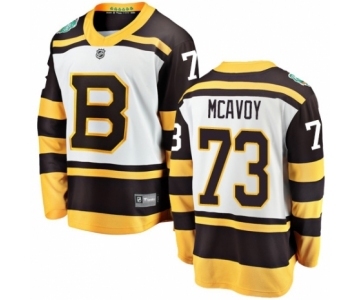 Men's Boston Bruins #73 Charlie McAvoy White 2019 Winter Classic Fanatics Branded Breakaway NHL Jersey