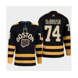 Men's Boston Bruins #74 Jake DeBrusk Black Classic Primegreen Stitched Jersey