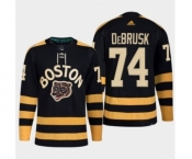 Men's Boston Bruins #74 Jake DeBrusk Black Classic Primegreen Stitched Jersey