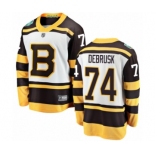 Men's Boston Bruins #74 Jake DeBrusk White 2019 Winter Classic Fanatics Branded Breakaway NHL Jersey