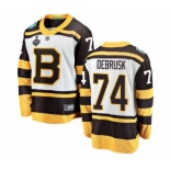 Men's Boston Bruins #74 Jake DeBrusk White Winter Classic Fanatics Branded Breakaway 2019 Stanley Cup Final Bound Hockey Jersey