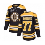 Men's Boston Bruins #77 Ray Bourque Premier Black Home 2019 Stanley Cup Final Bound Hockey Jersey