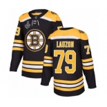 Men's Boston Bruins #79 Jeremy Lauzon Authentic Black Home 2019 Stanley Cup Final Bound Hockey Jersey