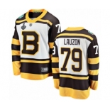 Men's Boston Bruins #79 Jeremy Lauzon White Winter Classic Fanatics Branded Breakaway 2019 Stanley Cup Final Bound Hockey Jersey