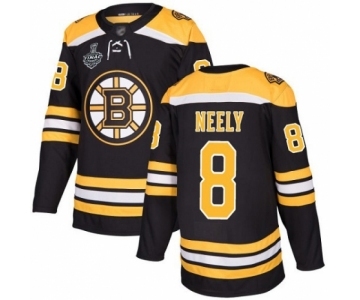 Men's Boston Bruins #8 Cam Neely Authentic Black Home 2019 Stanley Cup Final Bound Hockey Jersey