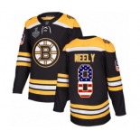 Men's Boston Bruins #8 Cam Neely Authentic Black USA Flag Fashion 2019 Stanley Cup Final Bound Hockey Jersey