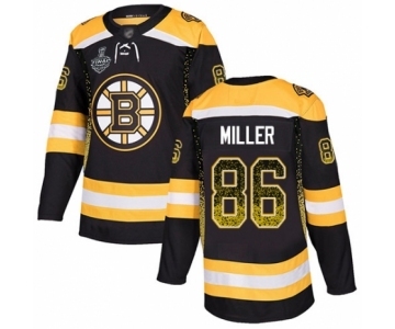 Men's Boston Bruins #86 Kevan Miller Authentic Black Drift Fashion 2019 Stanley Cup Final Bound Hockey Jersey