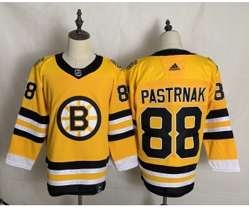 Men's Boston Bruins #88 David Pastrnak Authentic Golden 2021 New Hockey Jersey