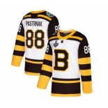 Men's Boston Bruins #88 David Pastrnak Authentic White Winter Classic 2019 Stanley Cup Final Bound Hockey Jersey