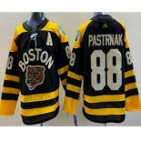 Men's Boston Bruins #88 David Pastrnak Black 2023 Winter Classic Authentic Jersey