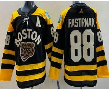 Men's Boston Bruins #88 David Pastrnak Black 2023 Winter Classic Authentic Jersey