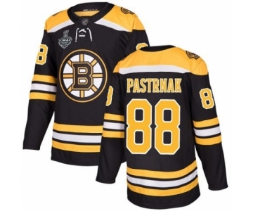 Men's Boston Bruins #88 David Pastrnak Premier Black Home 2019 Stanley Cup Final Bound Hockey Jersey