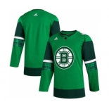 Men's Boston Bruins Blank 2020 St. Patrick's Day Stitched Hockey Jersey Green