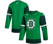 Men's Boston Bruins Blank 2020 St. Patrick's Day Stitched Hockey Jersey Green