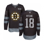 Men's Bruins #18 Brett Ritchie Black 1917-2017 100th Anniversary Stitched Hockey Jersey