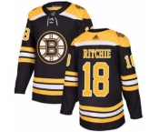 Men's Bruins #18 Brett Ritchie Black Home Authentic Stitched Hockey Jersey