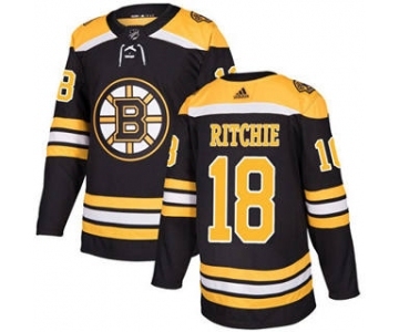 Men's Bruins #18 Brett Ritchie Black Home Authentic Stitched Hockey Jersey