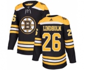 Men's Bruins #26 Par Lindholm Black Home Authentic Stitched Hockey Jersey