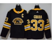 Men's Bruins #33 Zdeno Chara Black Authentic 3D Throwback Stitched Hockey Jersey