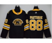 Men's Bruins #88 David Pastrnak Black Authentic 3D Throwback Stitched Hockey Jersey