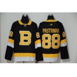 Men's Bruins #88 David Pastrnak Black Throwback Authentic Stitched Hockey Jersey