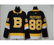 Men's Bruins #88 David Pastrnak Black Throwback Authentic Stitched Hockey Jersey