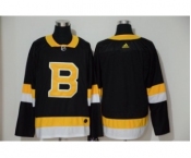 Men's Bruins Blank Black Throwback Authentic Stitched Hockey Jersey