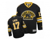 Men's Reebok Boston Bruins #17 Milan Lucic Authentic Black Third NHL Jersey