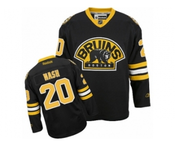 Men's Reebok Boston Bruins #20 Riley Nash Authentic Black Third NHL Jersey