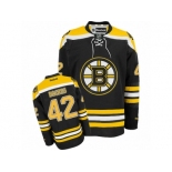 Men's Reebok Boston Bruins #42 David Backes Authentic Black Home NHL Jersey