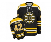 Men's Reebok Boston Bruins #42 David Backes Authentic Black Home NHL Jersey