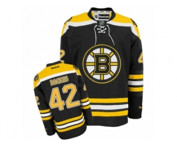 Men's Reebok Boston Bruins #42 David Backes Authentic Black Home NHL Jersey