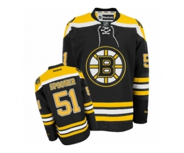 Men's Reebok Boston Bruins #51 Ryan Spooner Authentic Black Home NHL Jersey