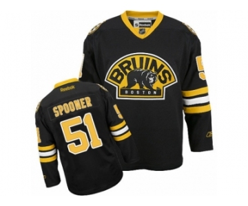 Men's Reebok Boston Bruins #51 Ryan Spooner Authentic Black Third NHL Jersey