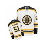 Men's Reebok Boston Bruins #51 Ryan Spooner Authentic White Away NHL Jersey