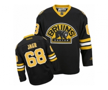 Men's Reebok Boston Bruins #68 Jaromir Jagr Authentic Black Third NHL Jersey