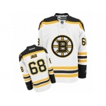 Men's Reebok Boston Bruins #68 Jaromir Jagr Authentic White Away NHL Jersey