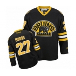 Reebok Boston Bruins #27 John Moore Premier Black Third NHL Jersey