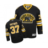 Reebok Boston Bruins #37 Patrice Bergeron Authentic Black Third NHL Jersey